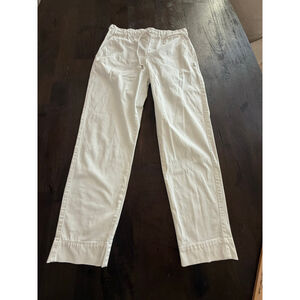 MaxMara White pull on Trousers L elastic waist with pockets